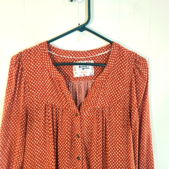 Holding Horses Pavin Long Sleeve Button Down Tunic Size Small - Picture 3 of 16